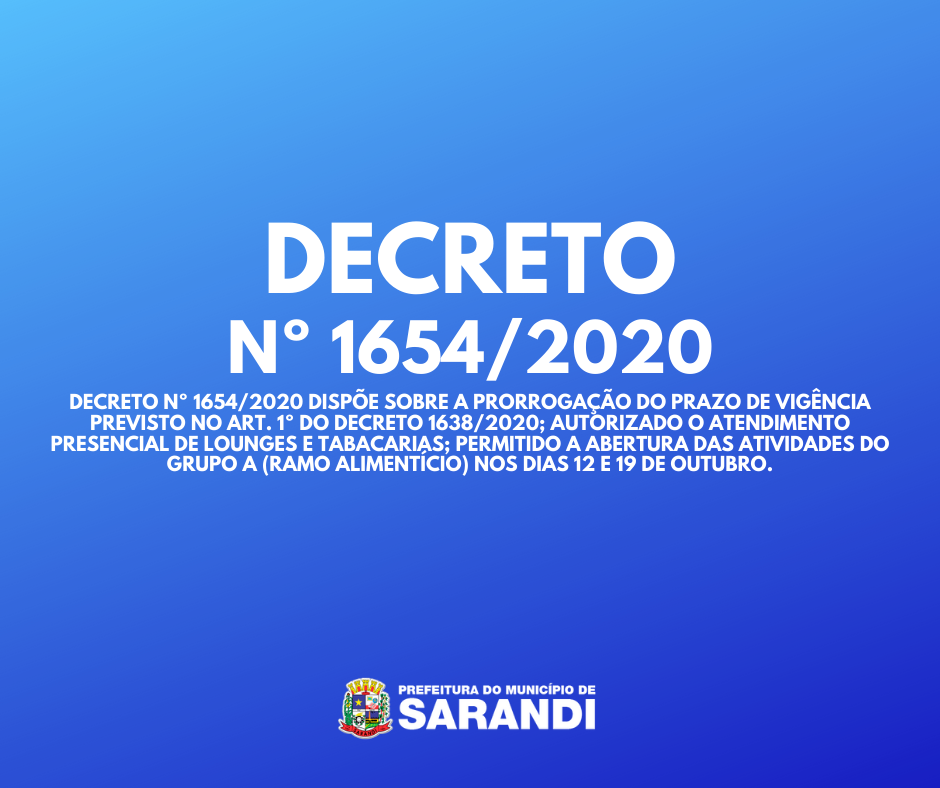 Decreto Nº 1654/2020